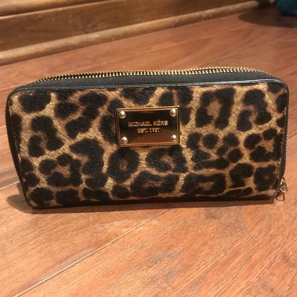Michael Kors leopard print wallet